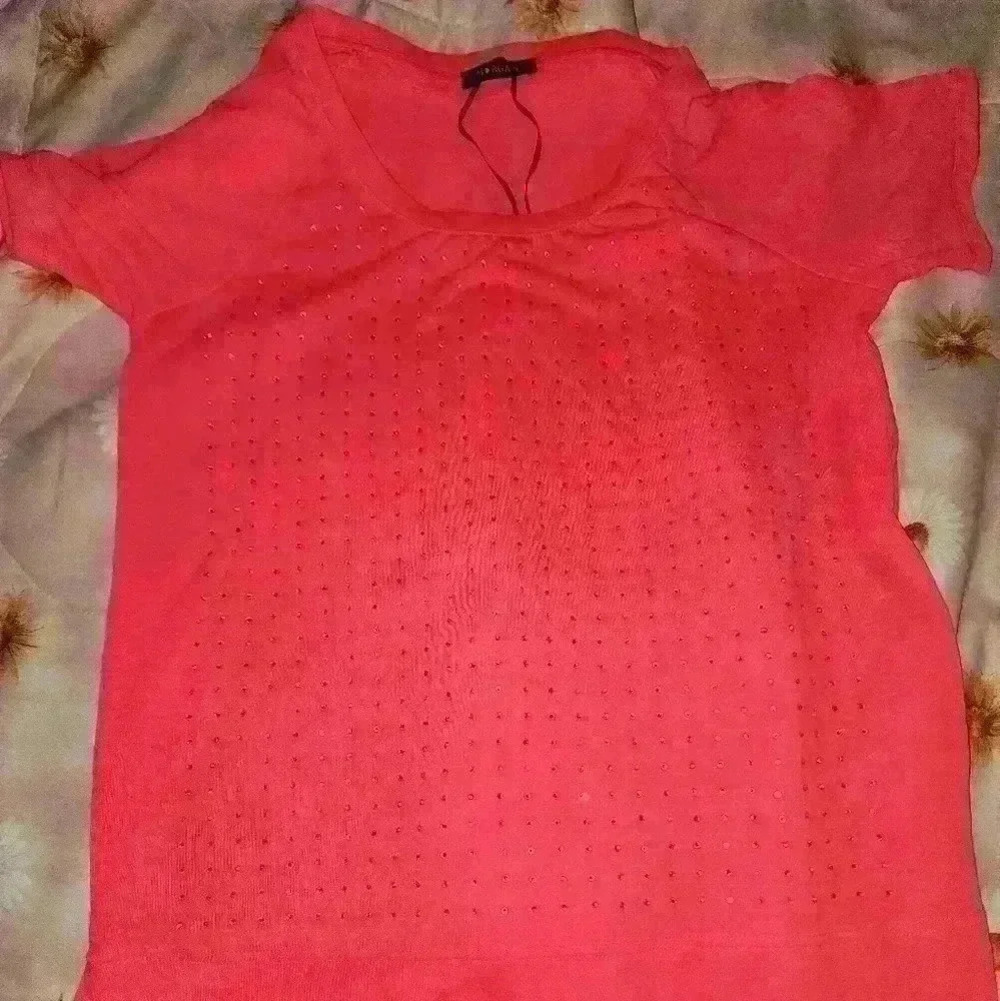 - NWOT MORGAN RHINESTONE TOP